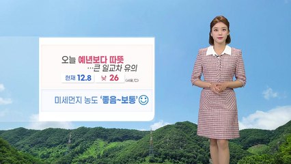 [날씨] 오늘 예년보다 따뜻...큰 일교차 유의 / YTN