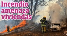 Incendio amenaza viviendas en Cuernavaca
