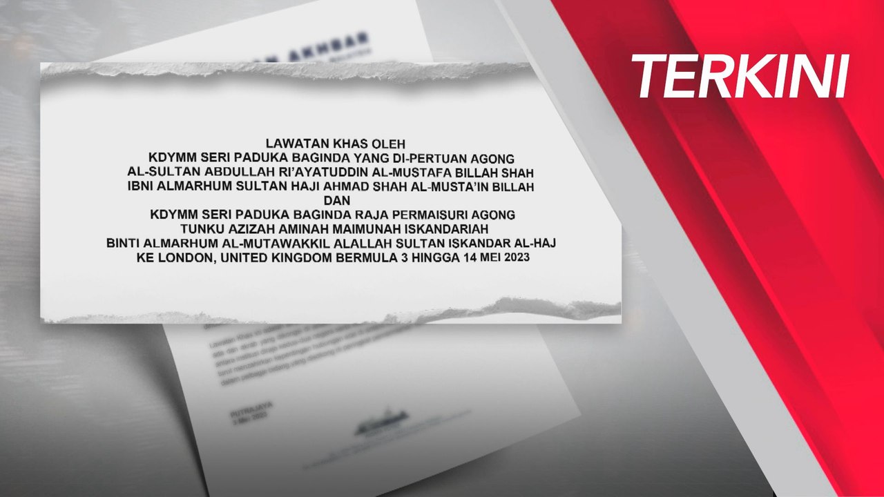 [TERKINI] Yang di-Pertuan Agong berangkat tiba ke London bagi istiadat pertabalan Raja Charles III
