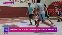 Denuncian malas condiciones de canchas de basquetbol en Coatzacoalcos