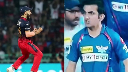 Virat Kohli_s aggression against Gautam Gambhir and Lucknow Super Gaints dugout RCB vs LSG Highlight