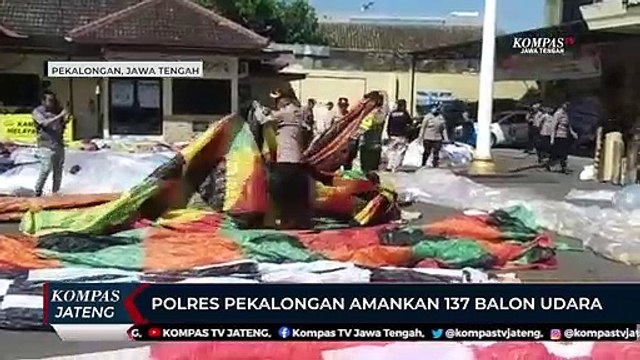 Polres Pekalongan Amankan 137 Balon Udara