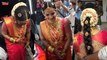 Malavika Krishnadas Wedding:  ചുവന്ന സാരിയിൽ  ആരെയും വെല്ലുന്ന ലുക്കിൽ മാളവിക... കട്ടക്ക് തേജസും