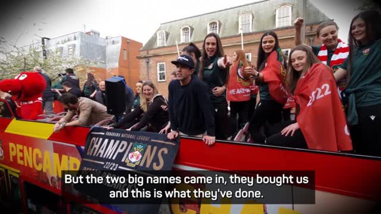 Thousands celebrate Wrexham promotion parade