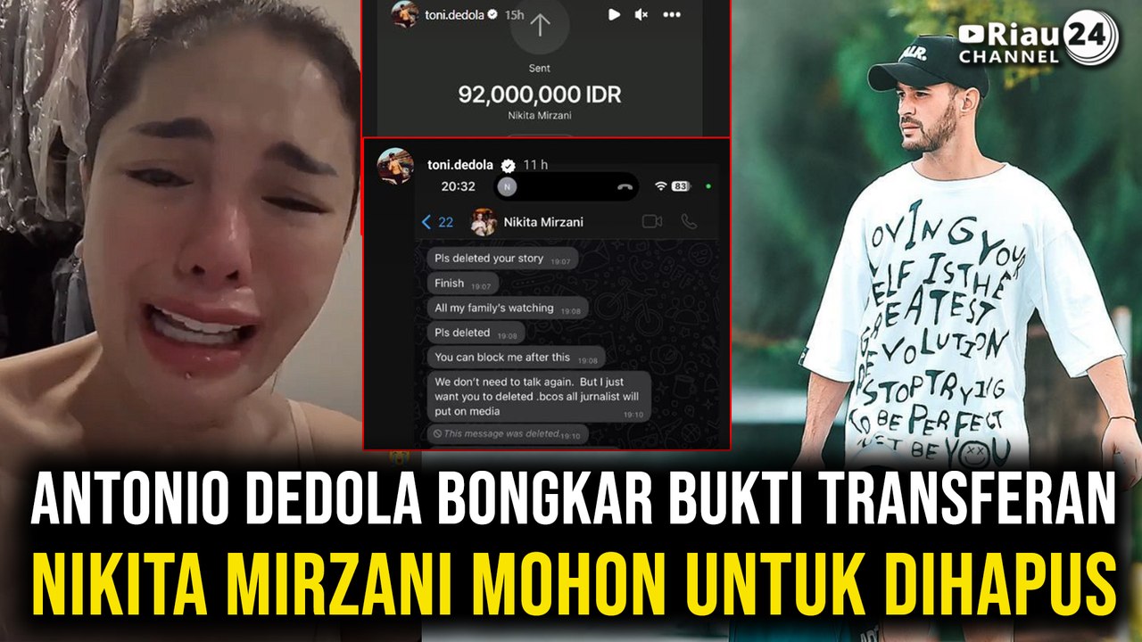 Antonio Dedola Bongkar Bukti Transferan, Nikita Mirzani Mohon Untuk Dihapus