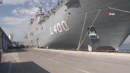 TCG Anadolu gemisi içeriden böyle görüntülendi