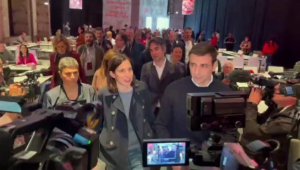 Firenze, l'arrivo di Elly Schlein alla Leopolda