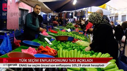 TÜİK seçim enflasyonunu yüzde 43 olarak açıkladı... ENAG'ın hesabına göre yüzde 105,19