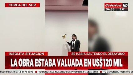 Joven tenía hombre... ¡y se comió una obra de arte!