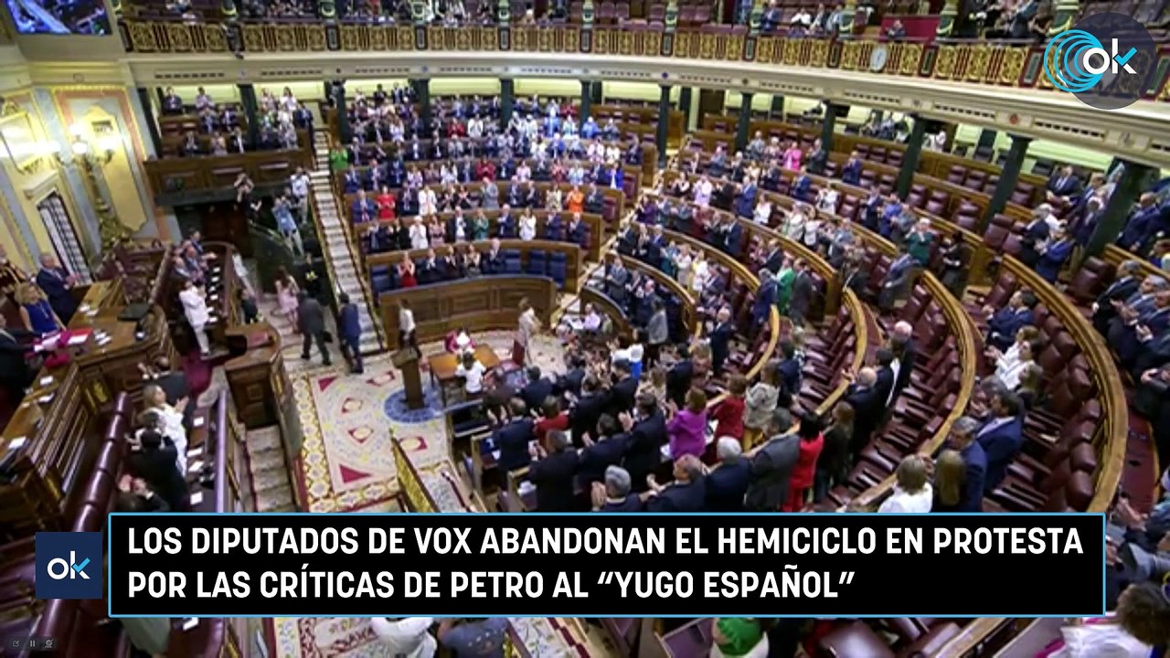 Los diputados de Vox abandonan el hemiciclo en protesta por las críticas de Petro al "yugo español"