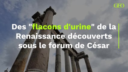 Des "flacons d'urine" de la Renaissance découverts sous le forum de César