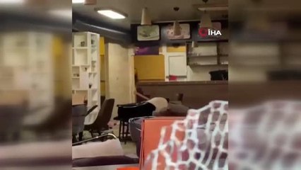 Yabancı uyruklu kadın eski çalıştığı kafeyi bastı, ortalığı birbirine kattı