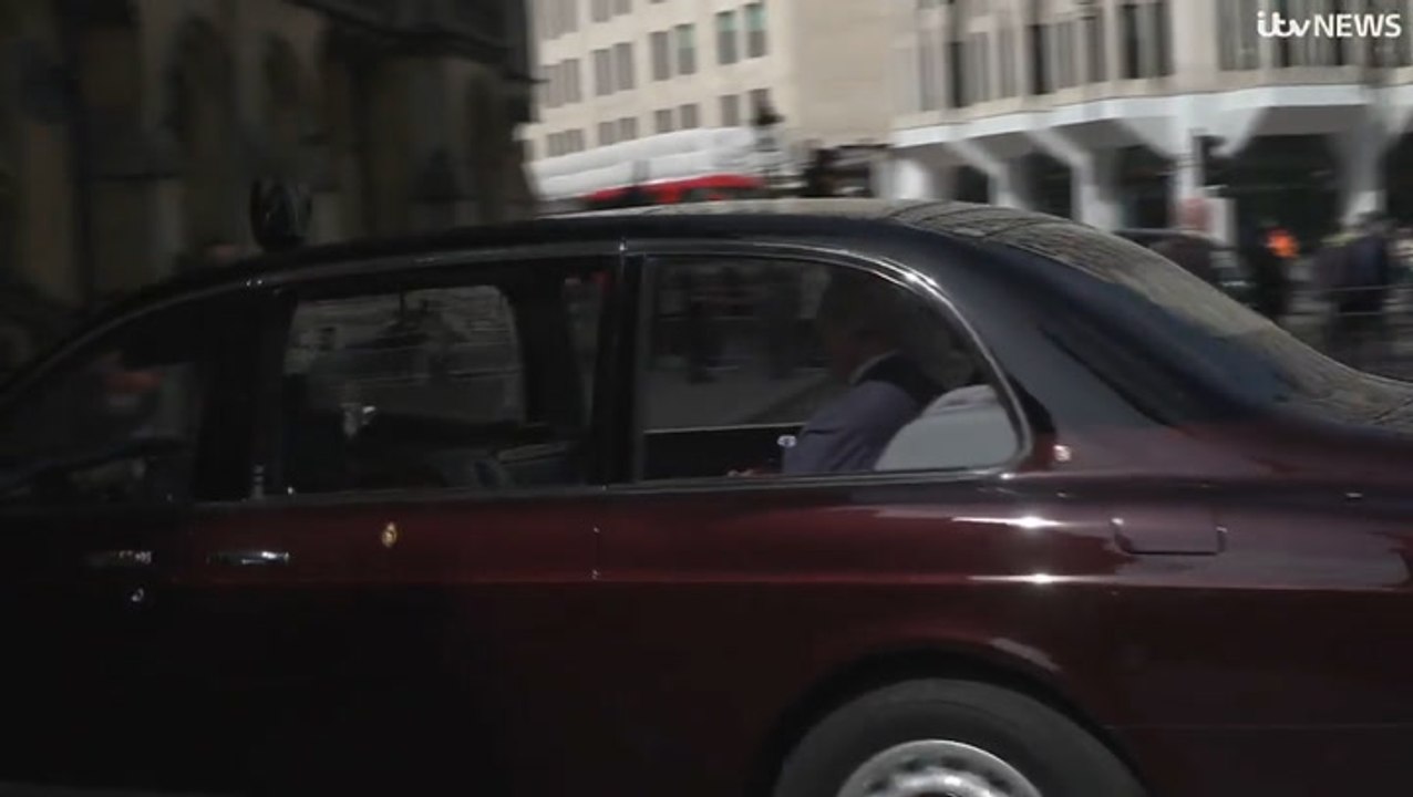 King Charles III and Queen Consort arrive for coronation rehearsals at Westminster Abbey