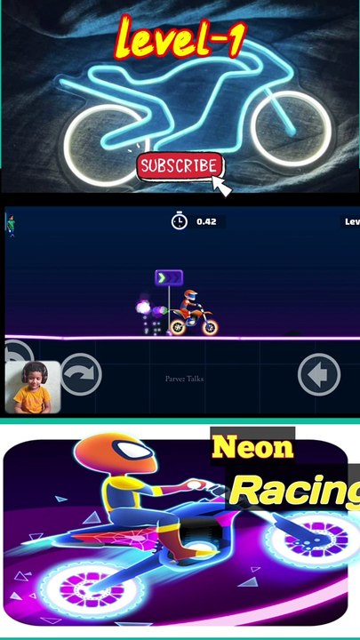 Moto Bike Neon Racing, Level-1, #shorts #youtubeshorts #shortsfeed #ytshorts #shortsyoutube #viral