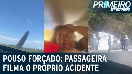Passageira filma o próprio acidente de avião, durante pouso forçado