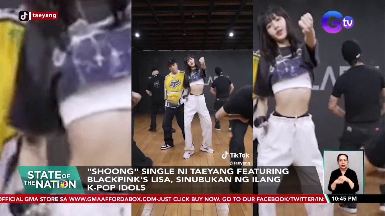"Shoong" single ni Taeyang featuring Blackpink's Lisa, sinubukan ng ilang K-Pop idols| SONA