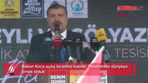 Bakan Koca açılış törenine katıldı! 'Pandemide dünyaya örnek olduk'