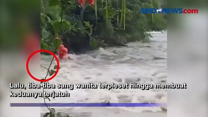 Viral, Momen Sepasang Kekasih Terseret Banjir Bandang di Medan