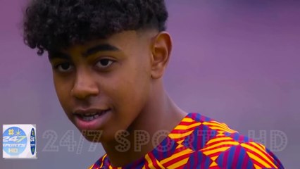 15-year-old Lamine Yamal becomes Barcelona’s youngest player in more than a century