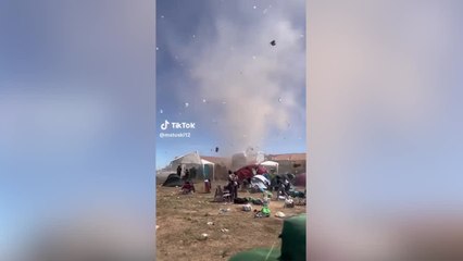 ‘Tornado’ en el Viña Rock: ha levantado tiendas de campaña a más de 20 metros