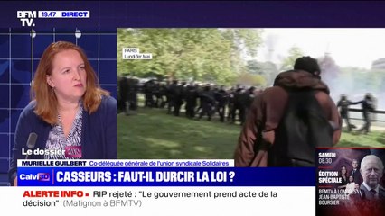 Loi anti-casseurs: "Il y a une logique de désescalade à trouver" estime Murielle Guilbert (Solidaires)
