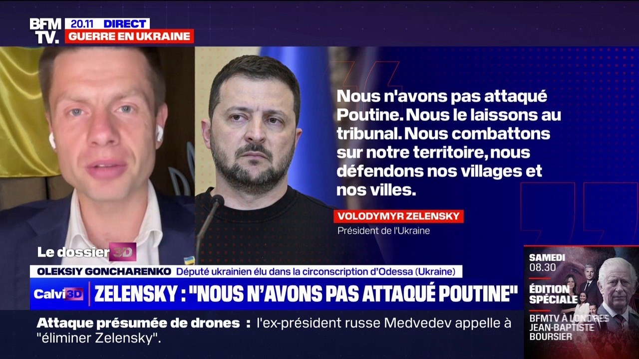Oleksiy Goncharenko (député ukrainien): "C'est une honte pour la Russie (...) de ne pas pouvoir défendre le ciel au-dessus du Kremlin"