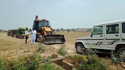 अवैध जिप्सम खनन का निरीक्षण