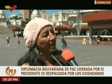 Pueblo caraqueño expresa su opinión sobre la diplomacia de paz liderada por el Presidente Maduro