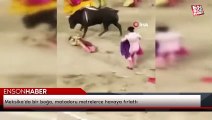 Meksika'da bir boğa, matadoru metrelerce havaya fırlattı
