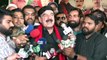 These talks will not be a night of fun, they have no vote, no support, no election symbol, the Chief Justice of Pakistan is the Chinese wall, judiciary, law and constitution will win, Sheikh Rasheed's bold talk outside Zaman Park. | Public News