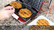 How to Make Donut Waffles - Glazed Doughnut Waffles with Whipped Cream & Nutella