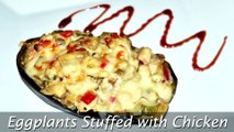 Eggplants Stuffed with Chicken - Easy Oven-Baked Stuffed Eggplants Recipe