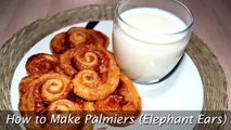 How to Make Palmiers (Elephant Ears Cookies) - Easy Puff Pastry Dessert Recipe