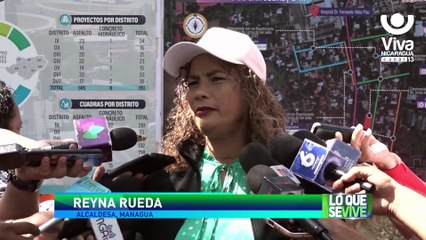 Supervisan avances de calles para el pueblo en el barrio Lomas de San Judas en Managua