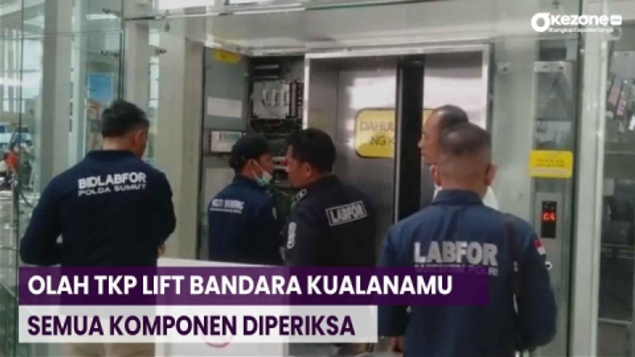 Olah TKP, Semua Komponen Lift Bandara Kualanamu Diperiksa Tim Labfor Polri