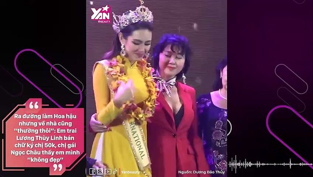 Ra đường làm Hoa hậu nhưng về nhà cũng “thường thôi”: Em trai Lương Thùy Linh bán chữ ký chị 50k, chị gái Ngọc Châu thấy em mình “không đẹp”