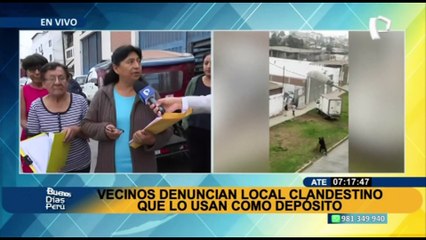 Ate: vecinos denuncian que usan local clandestino como depósito pese a prohibición