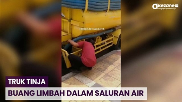 Truk Tinja Buang Limbah dalam Saluran Air di Tanjung Duren, Warga: Tiap Hari Parkir Disitu