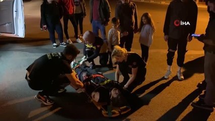 Paket servisi yapan kuryeye çarpan sürücü olay yerinden kaçtı