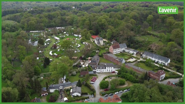 Le Brabant wallon vu du ciel : L’abbaye et les jardins d’Aywiers