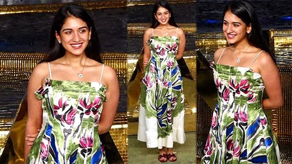 NMACC The Sound Of Music Show: Radhika Merchant Hand Printed Dress और Oran Sandals Price Reveal