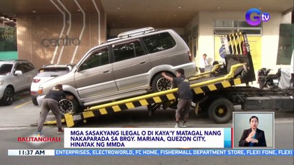 Mga sasakyang ilegal o di kaya'y matagal nang nakaparada sa Brgy. Mariana, Quezon City, hinatak ng MMDA | BT
