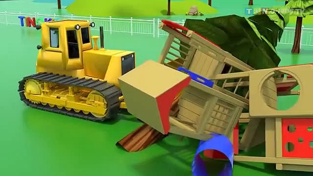 Bulldozer%2C Wheel Loader and Dump Trucks for Kids Playground Repair for Children