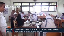 Atap Lantai 3 Sma 23 Roboh Saat Perayaan Hardiknas