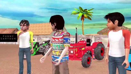Cycle rescues - mini tractor - Cycle say bachayi jaan - Chote bache ka bada karnama - Hindi Kahaniya - Moral Stories