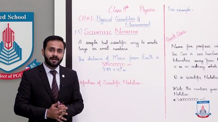 Class 9 - Physics - Chapter 1 - Lecture 5 Scientific Notation - Allied Schools