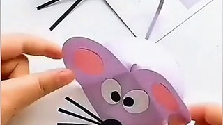 easy paper mouse  craft #shorts