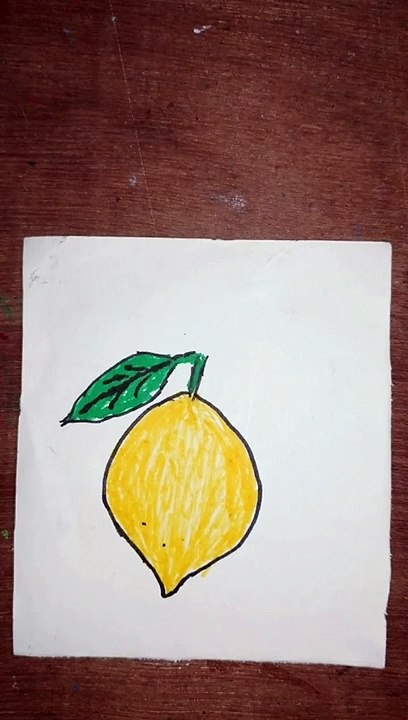 How to draw a lemon