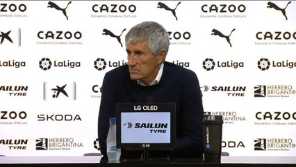 Quique Setién: "Ganar partidos no es nada fácil para ningún equipo, todo el mundo se está jugando cosas"