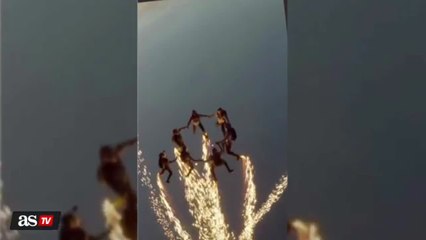 “Every time we skydive with pyro, people think it’s aliens”